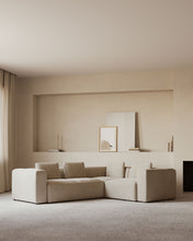 Load image into Gallery viewer, Blok beige chenille 3-seater corner sofa 290 x 230cm/230cm x 290cm FSC Mix Credit - image 6