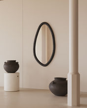 Load image into Gallery viewer, Magrit mirror in solid mungur wood with a black finish Ø 60 x 110 cm - image 3