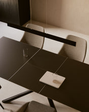 Load image into Gallery viewer, Theone extendable glass table with steel legs with black finish 160 (210) x 90 cm - image 4