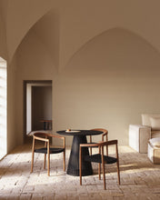 Load image into Gallery viewer, Jeanette round solid white cedar wood table in black, Ø 90 cm - image 3