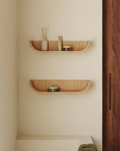 Load image into Gallery viewer, Salaya ash laminated plywood shelf in a natural finish, 60 x 12 cm - image 3