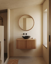 Load image into Gallery viewer, Polke Teak Wood Mirror Ø 80 cm - image 4