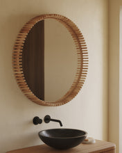 Load image into Gallery viewer, Polke Teak Wood Mirror Ø 80 cm - image 3