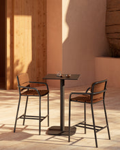 Load image into Gallery viewer, Dina high outdoor table in black with metal leg in a painted black finish, 60 x 60 x 96 cm - image 3