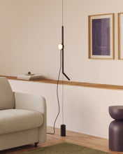 Load image into Gallery viewer, Orey black metal lamp stand with multi-position spotlight and UK adaptor - image 2