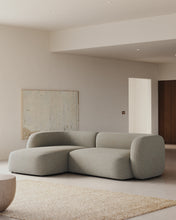 Load image into Gallery viewer, Martina stone-coloured chenille 3-seater modular sofa with left chaise longue 287cm - image 4