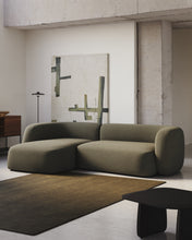 Load image into Gallery viewer, Martina green chenille 3-seater modular sofa with left chaise longue 287cm - image 4