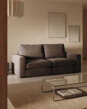 Load image into Gallery viewer, Alea dark brown chenille 3-seater modular sofa with removable cover 220cm - image 5