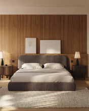 Load image into Gallery viewer, Martina bed with removable cover in brown bouclé fabric for 180 x 200cm mattress FSC Mix Credit - image 4