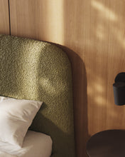Load image into Gallery viewer, Martina bed with removable cover in dark green bouclé fabric for 180 x 200cm mattress FSC Mix Credit - image 6
