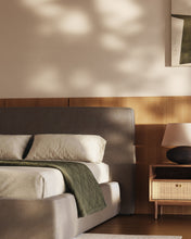 Load image into Gallery viewer, Blok brown bed with removable cover for 180 x 200cm mattress FSC Mix Credit - image 5