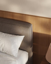 Load image into Gallery viewer, Blok brown bed with removable cover for 180 x 200cm mattress FSC Mix Credit - image 6