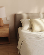 Load image into Gallery viewer, Valma brown chenille bed with removable cover with solid beech wood legs for 180 x 200cm mattress - image 5