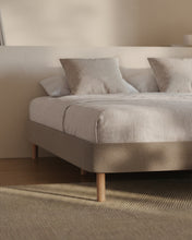 Load image into Gallery viewer, Ofelia brown base with removable cover and solid beech wood legs for 160 x 200cm mattress - image 4