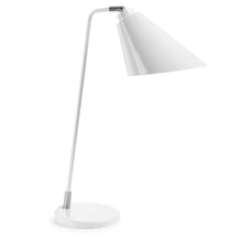 Load image into Gallery viewer, Tipir table lamp in steel with white finish UK adapter