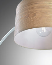 Load image into Gallery viewer, Juhe floor lamp in in ash wood veneer, steel and white marble UK adapter - image 4
