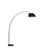 Load image into Gallery viewer, May steel floor lamp with black marble base UK adapter - image 2
