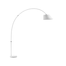 Load image into Gallery viewer, May steel floor lamp with white marble base UK adapter