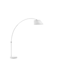 Load image into Gallery viewer, May steel floor lamp with white marble base UK adapter - image 2