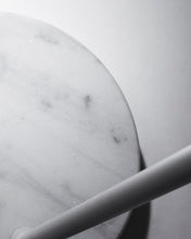 Load image into Gallery viewer, May steel floor lamp with white marble base UK adapter - image 4