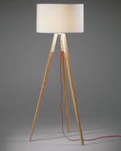 Load image into Gallery viewer, Iguazu floor lamp in solid pine wood UK adapter - image 3