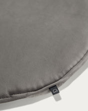 Load image into Gallery viewer, Rimca round velvet chair cushion in light grey, 35 cm - image 2