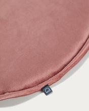 Load image into Gallery viewer, Rimca round velvet chair cushion in pink, 35 cm - image 2