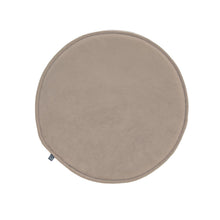 Load image into Gallery viewer, Rimca round velvet chair cushion in taupe, 35 cm