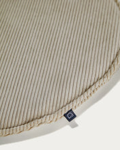 Load image into Gallery viewer, Sora round corduroy chair cushion in taupe, 35 cm - image 4