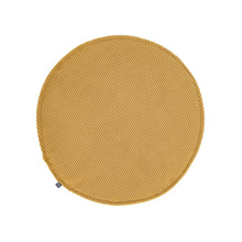 Load image into Gallery viewer, Sora round corduroy chair cushion in mustard, 35 cm