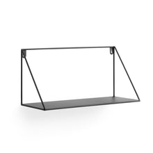 Load image into Gallery viewer, Teg triangular shelf in steel with black finish 40 x 20 cm