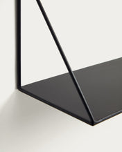 Load image into Gallery viewer, Teg triangular shelf in steel with black finish 40 x 20 cm - image 2