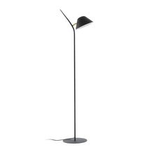 Load image into Gallery viewer, Aurelia floor lamp in steel with black finish UK adapter