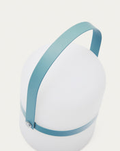 Load image into Gallery viewer, Ridley mini LED table lamp in blue polyethylene - image 3