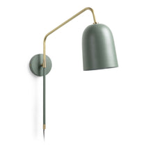 Load image into Gallery viewer, Audrie wall light in steel with green painted finish
