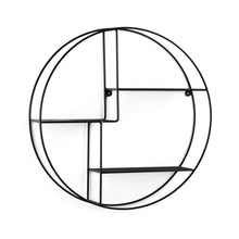 Load image into Gallery viewer, Across wall shelves in steel with black finish Ø 55 cm