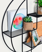 Load image into Gallery viewer, Across wall shelves in steel with black finish Ø 55 cm - image 4