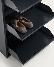 Load image into Gallery viewer, Ode shoe rack with 3 doors in dark grey, 50 x 103 cm - image 3