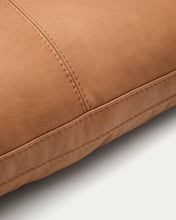 Load image into Gallery viewer, Blok brown leather cushion 60 x 60 cm