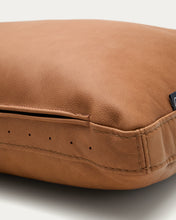 Load image into Gallery viewer, Blok brown leather cushion 60 x 60 cm - image 3