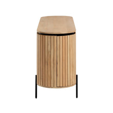 Load image into Gallery viewer, Licia solid mango wood sideboard with 4 doors and black finish metal, 170 x 80 cm - image 5