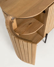 Load image into Gallery viewer, Licia solid mango wood sideboard with 4 doors and black finish metal, 170 x 80 cm - image 8