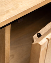 Load image into Gallery viewer, Licia solid mango wood sideboard with 4 doors and black finish metal, 170 x 80 cm - image 9