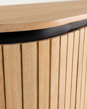 Load image into Gallery viewer, Licia solid mango wood sideboard with 4 doors and black finish metal, 170 x 80 cm - image 11
