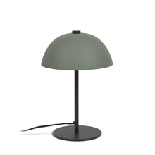 Load image into Gallery viewer, Aleyla table lamp in metal with green finish UK adapter