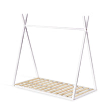 Load image into Gallery viewer, Maralis teepee bed made of solid beech wood with a white finish, for 70 x 140 cm mattresses - image 3
