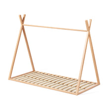 Load image into Gallery viewer, Maralis teepee bed made of solid beech wood with a natural finish, for 90 x 190 cm mattresses - image 3