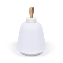 Load image into Gallery viewer, Udiya outdoor table lamp in polythene and metal white with white finish