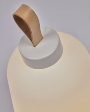 Load image into Gallery viewer, Udiya outdoor table lamp in polythene and metal white with white finish - image 6
