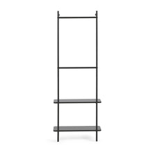 Load image into Gallery viewer, Galatia melamine and metal clothes rail with black finish 60 x 162 cm - image 2